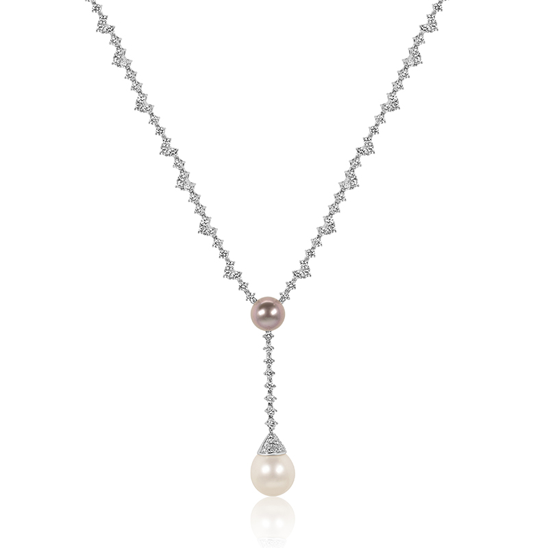 South Sea Pearls Necklace Set with Diamonds